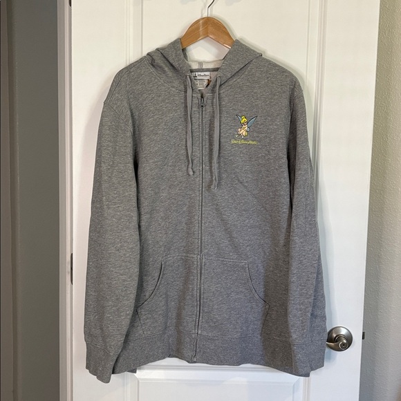 Disney Parks Tinkerbell Embroidered Gray Full Zip Hoodie Size 3X - Picture 5 of 8